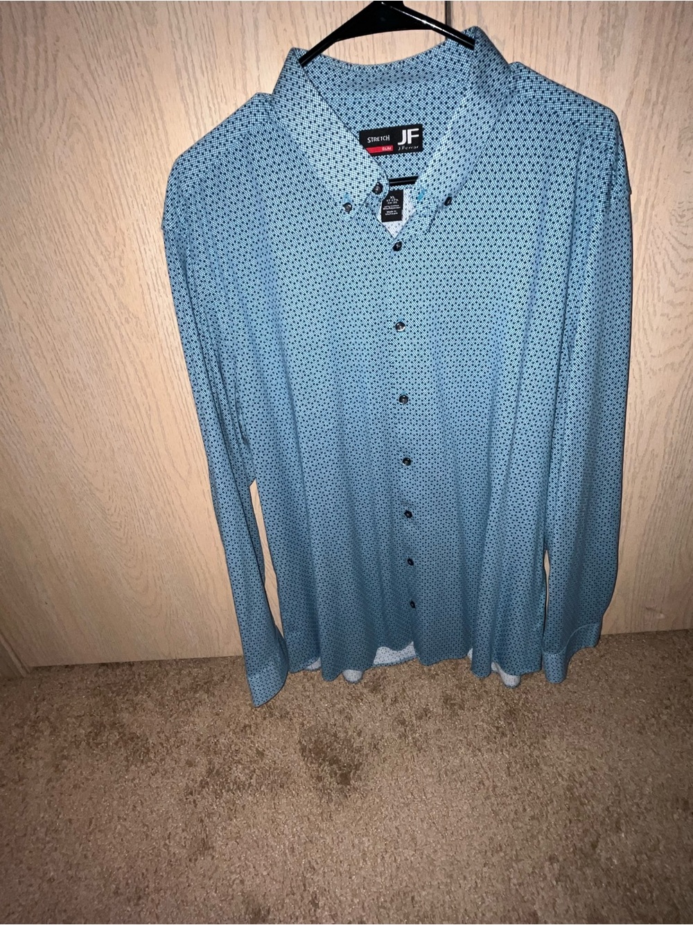JF J.Ferrar - Light Blue Men's Button-Down Shirt